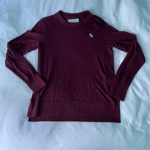 A&F | Maroon Crew Neck Sweater